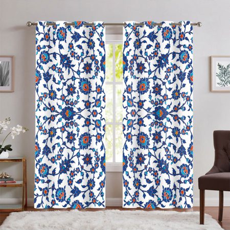 پرده پانچ شده طرح گل سنتی