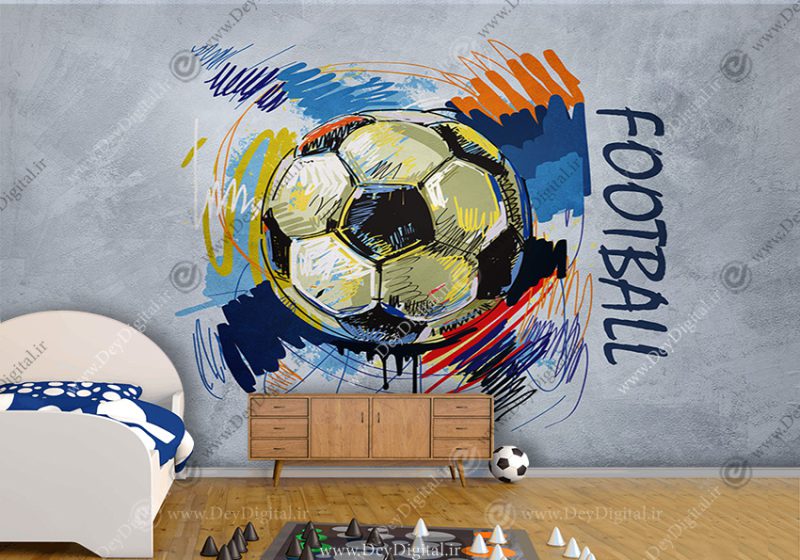 پوستر دیواری پسرانه طرح فوتبالی