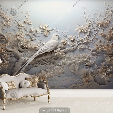 کاغذ دیواری سه بعدی پذیرایی