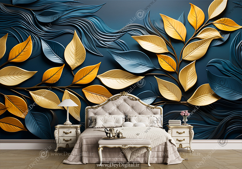 کاغذ دیواری سه بعدی برای اتاق خواب