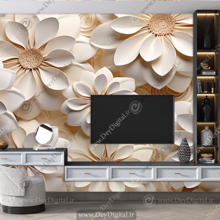 کاغذ دیواری سه بعدی برای دیوار پشت تلویزیون