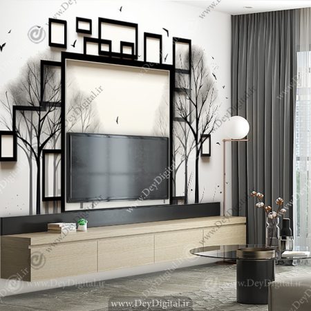 پوستر دیواری پشت تلویزیون