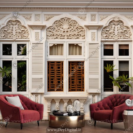 کاغذ دیواری سه بعدی طرح معماری زیبا