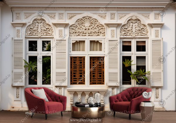 کاغذ دیواری سه بعدی طرح معماری زیبا