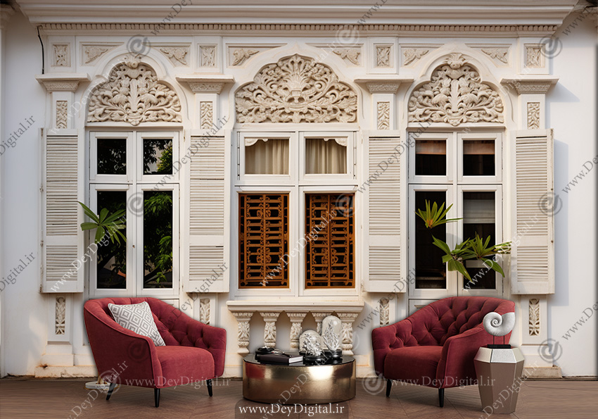 کاغذ دیواری سه بعدی طرح معماری زیبا