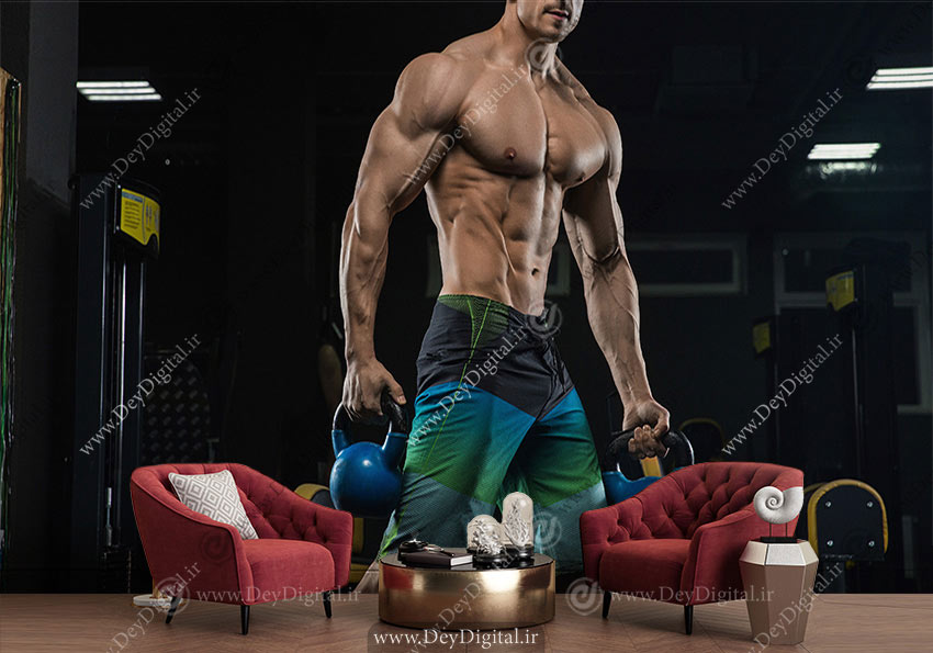 کاغذ دیواری سه بعدی بدنسازی