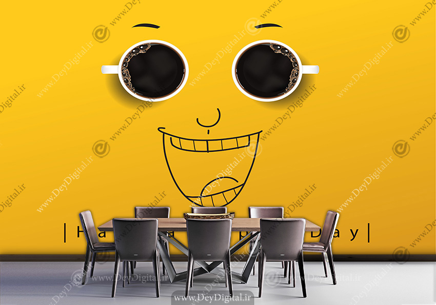 پوستر سه بعدی برای کافه