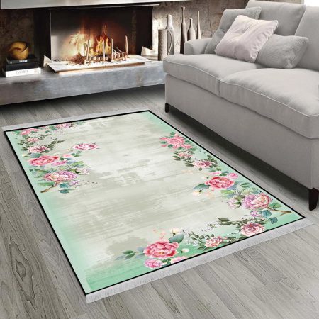 فرشینه چاپی طرح گل