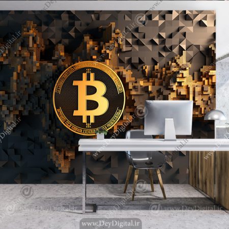 پوستر سه بعدی بیتکوین