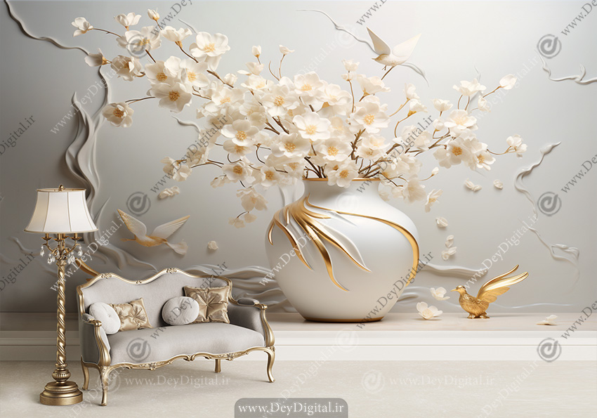 پوستر سه بعدی شیک برای سالن پذیرایی