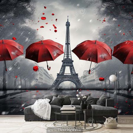 پوستر دیواری سه بعدی برج ایفل