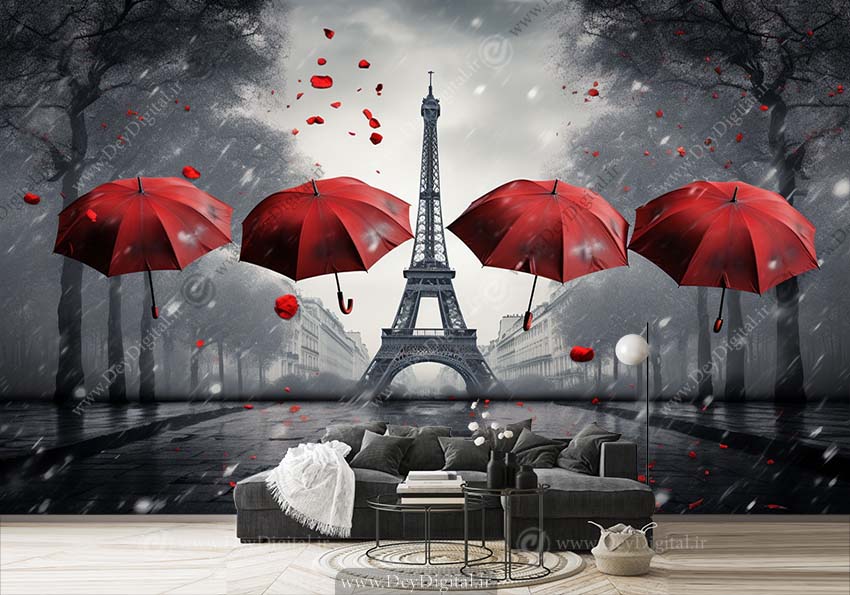 پوستر دیواری سه بعدی برج ایفل