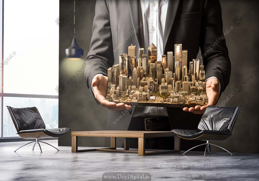 پوستر دیواری سه بعدی مشاور املاک