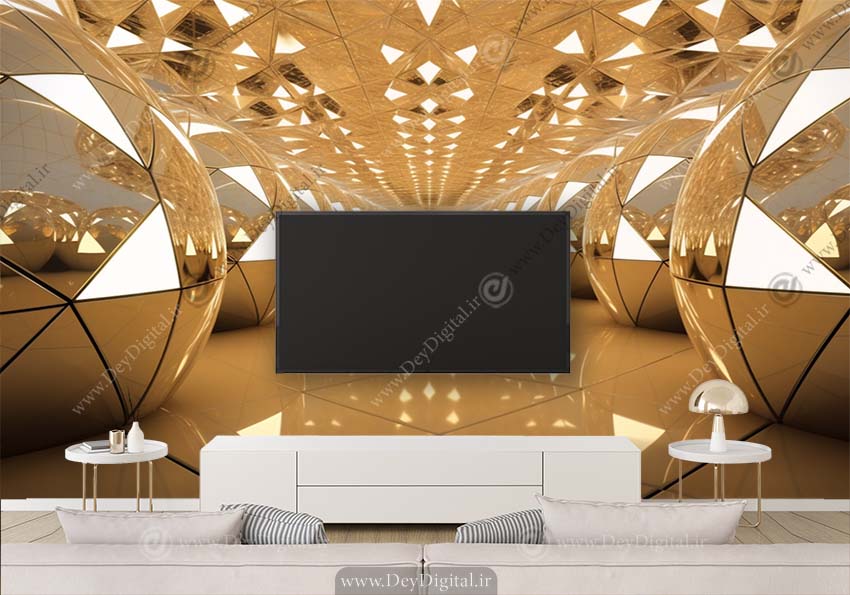 پوستر سه بعدی پشت تلویزیون
