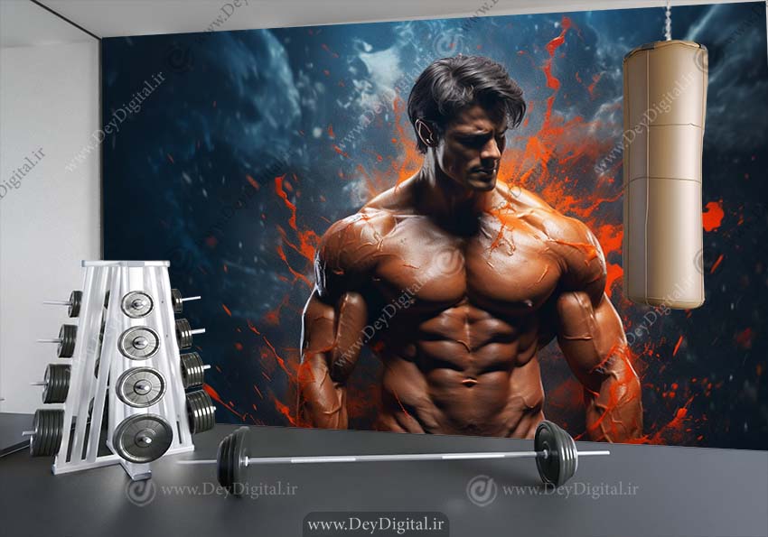 کاغذ دیواری سه بعدی بدنسازی