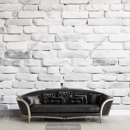 پوستر دیواری آجری سفید