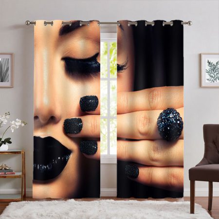 پرده سه بعدی طرح چهره برای آرایشگاه مردانه