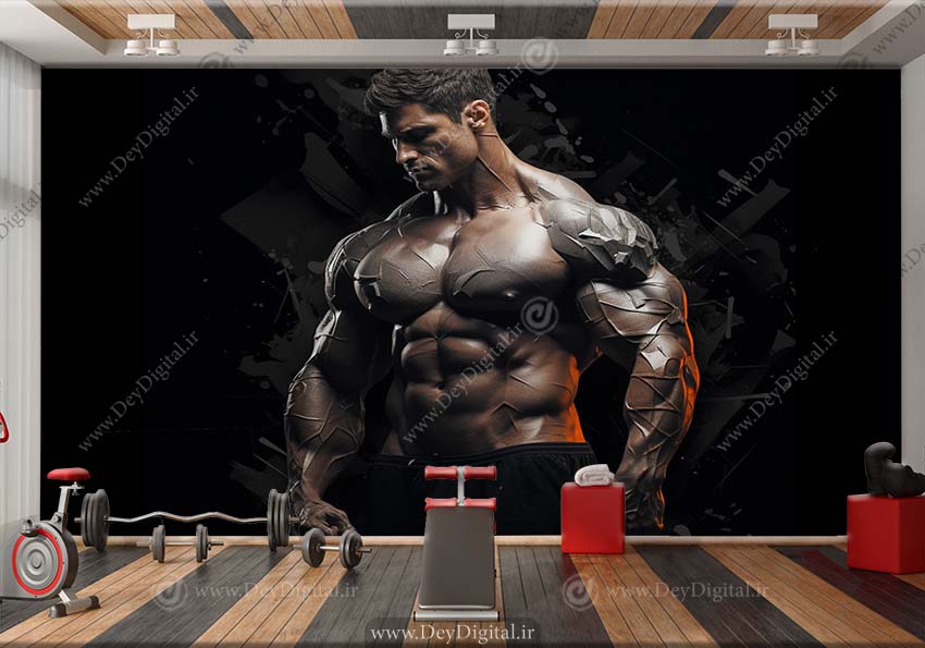 پوستر کاغذ دیواری سه بعدی gym