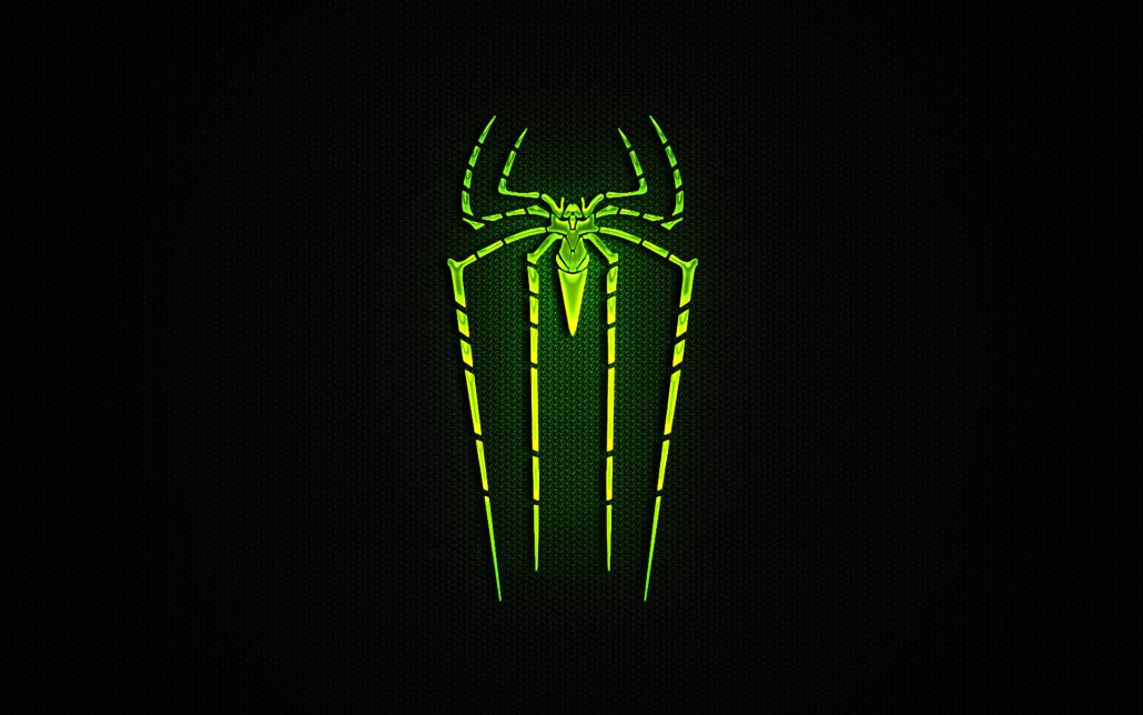 لوگو مرد عنکبوتی با رنگ سبز