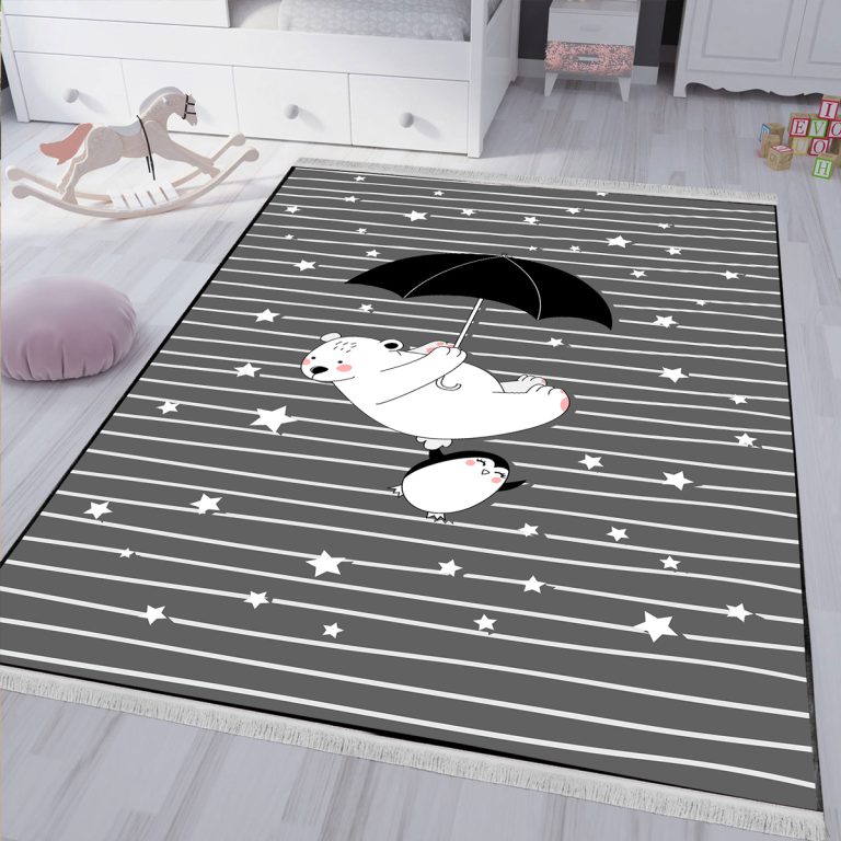 فرش اتاق کودک طرح فانتزی خرس قطبی