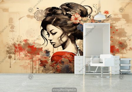 پوستر دیواری آرایشگاه زنانه طرح مدل مو شینیون