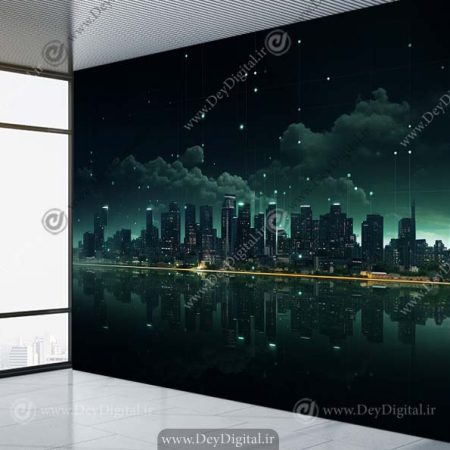 پوستر دیواری برای مشاور املاک رنگ سبز و مشکی
