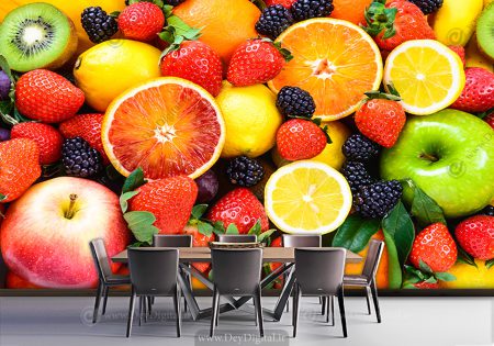 پوستر دیواری انواع میوه های تابستانه
