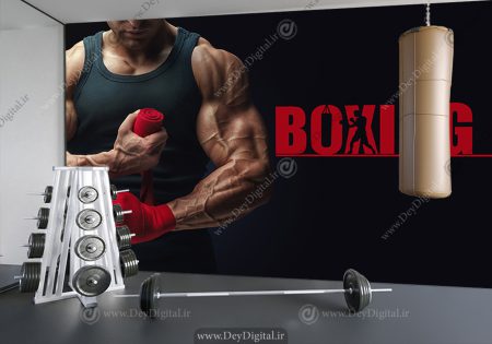 پوستر دیواری سه بعدی طرح بوکس
