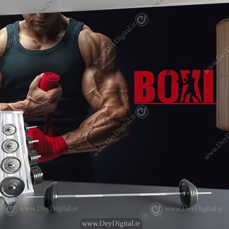 پوستر دیواری سه بعدی طرح بوکس