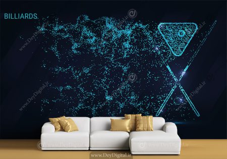 کاغذ دیواری سه بعدی خفن برای باشگاه بیلیارد