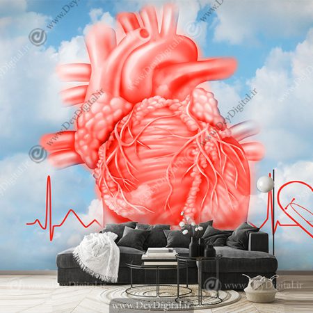 پوستر مطب جراح قلب طرح قلب انسان