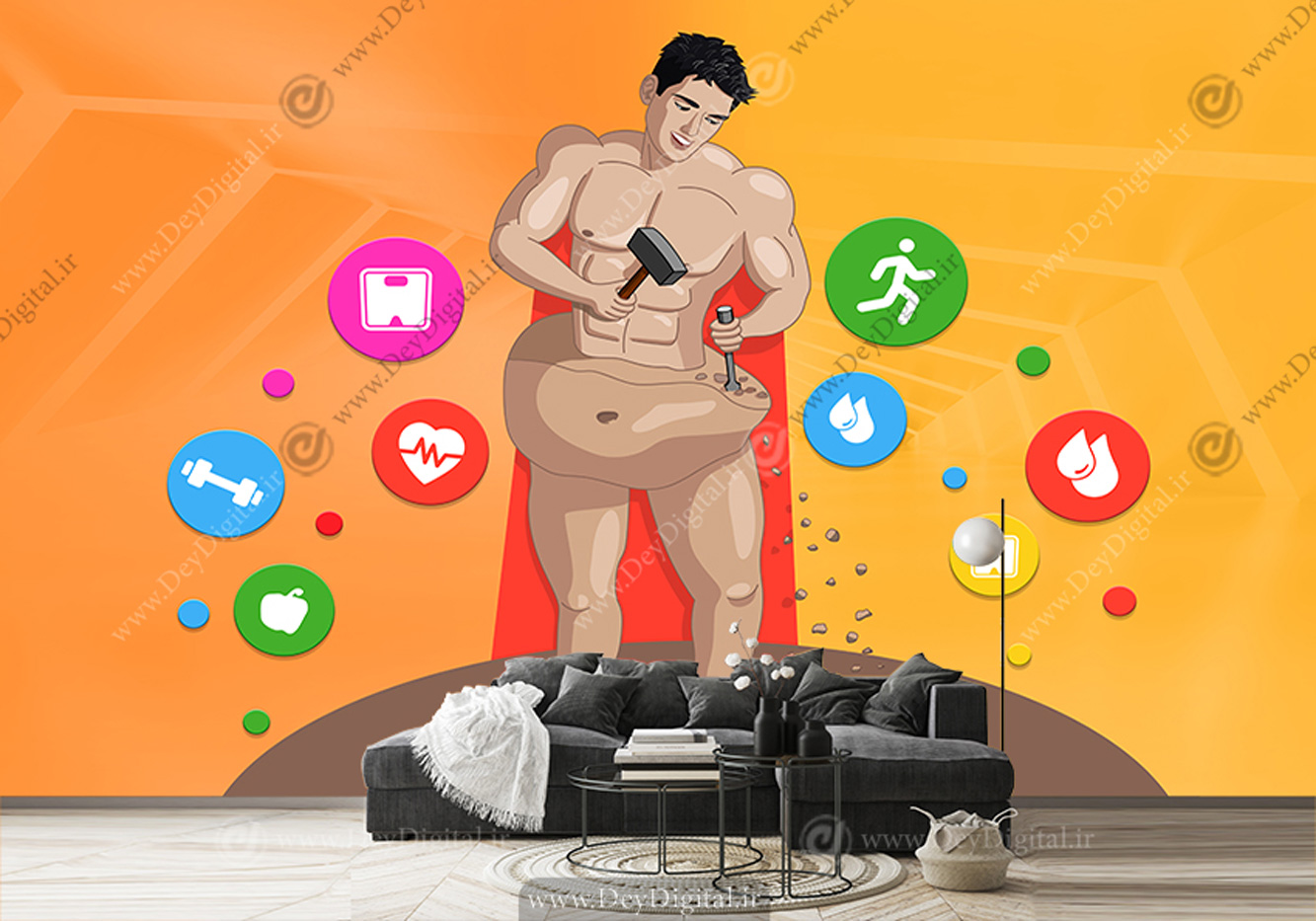 پوستر دیواری درمان چاقی برای مطب دکتر تغذیه