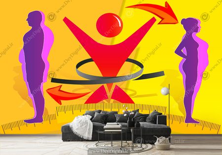 پوستر دیواری سه بعدی مطب دکتر تغذیه