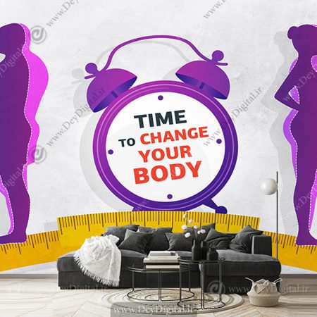 پوستر سه بعدی مطب دکتر تغذیه طرح وکتوری چاقی و لاغری