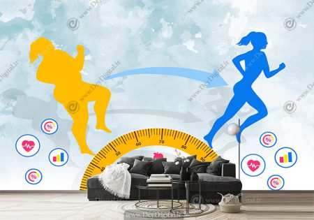 پوستر دیواری مرکز رژیم غذایی و تناسب اندام