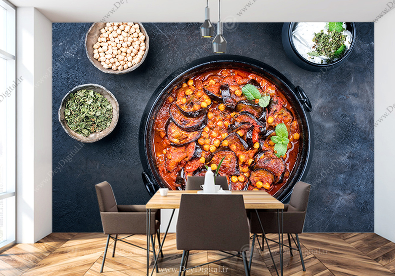 پوستر رستوران تصویر خورشت قیمه بادمجان