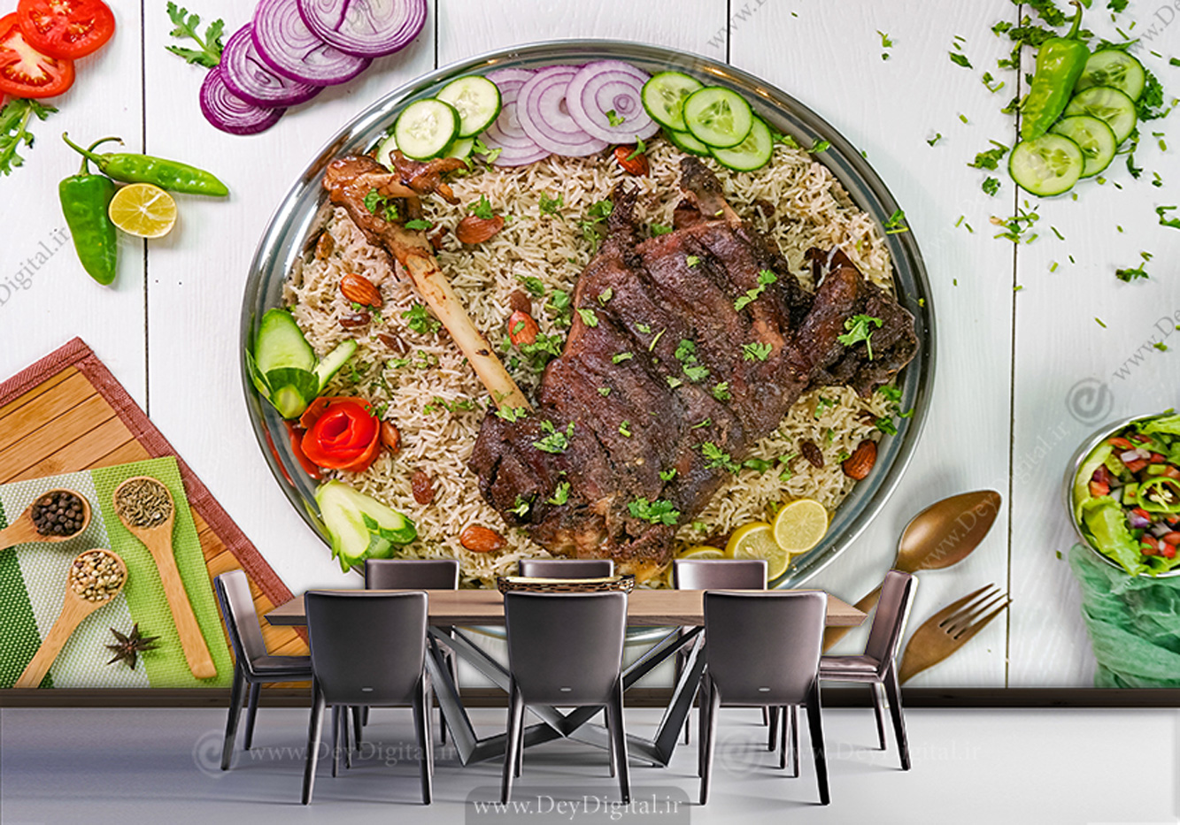 پوستر دیواری غذای ایرانی برای رستوران