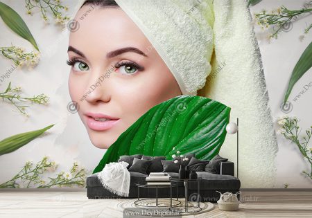 پوستر دیواری جوانسازی پوست برای کلینیک پوست و مو