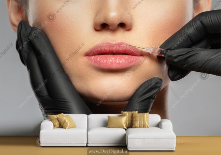 پوستر سه بعدی کلینیک زیبایی پوست طرح تزریق ژل