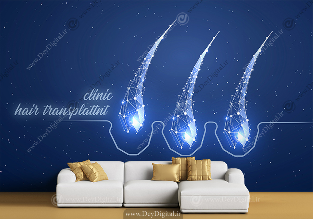 پوستر دیواری کلینیک کاشت مو