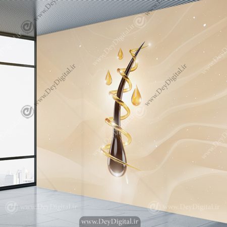 پوستر دیواری سه بعدی طرح تار مو