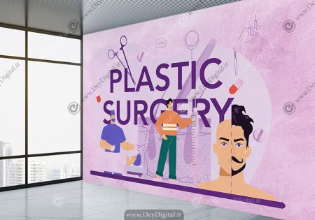کاغذ دیواری فانتزی برای مطب کاشت مو