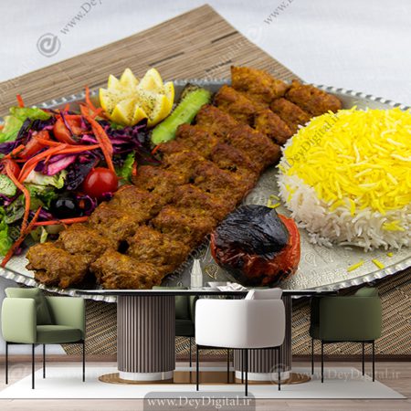 پوستر دیواری رستوران طرح کباب سلطانی