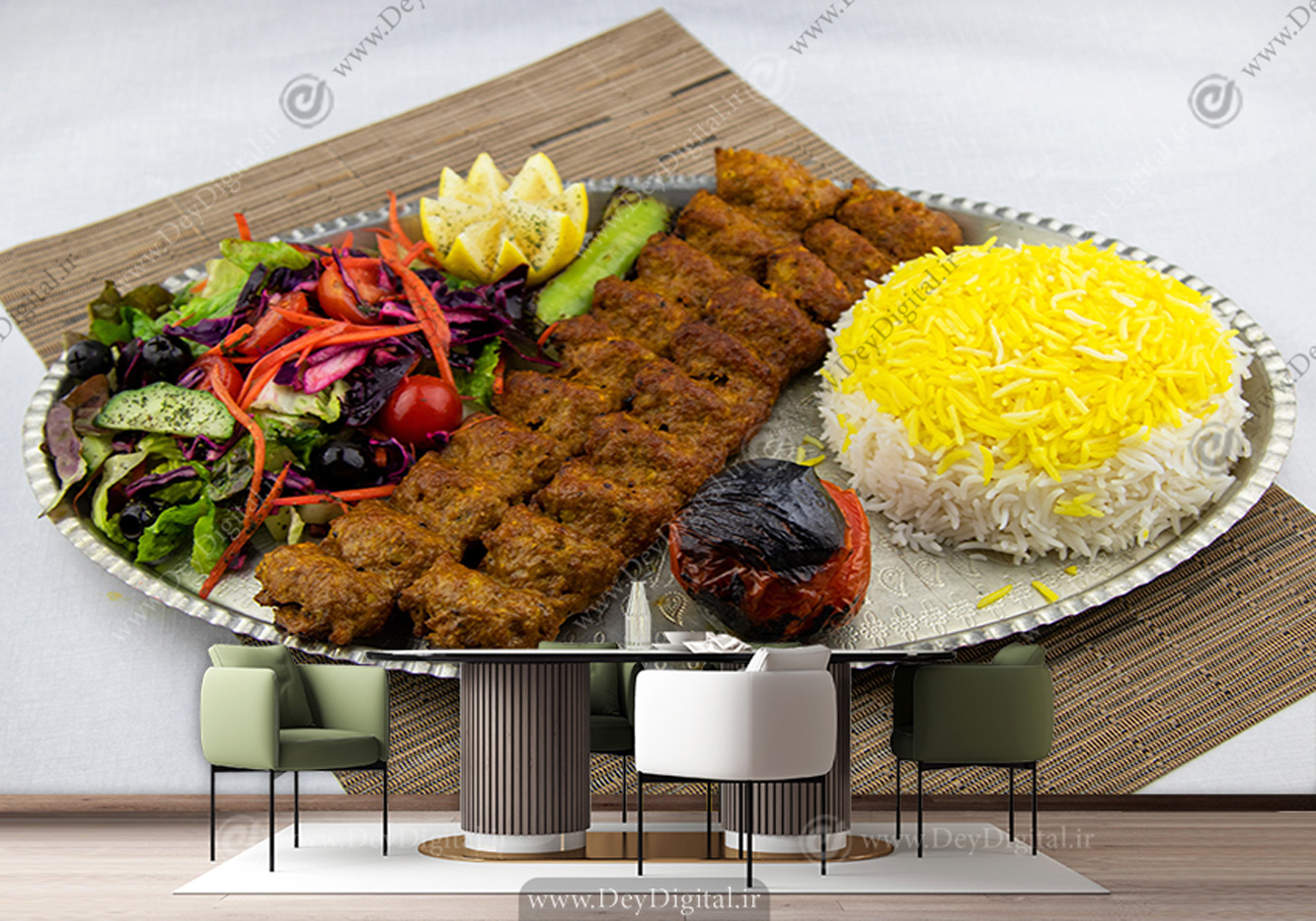 پوستر دیواری رستوران طرح کباب سلطانی