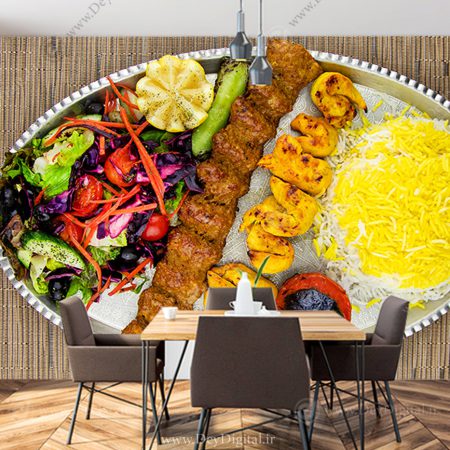 پوستر دیواری طرح کباب و جوجه