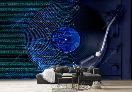 کاغذ دیواری سه بعدی موسیقی
