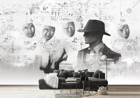 کاغذ دیواری سه بعدی اتاق مافیا