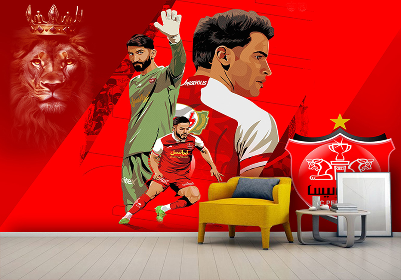 پوستر دیواری پرسپولیس بازیکن های تیم پرسپولیس کنعانی زادگان و بیرانوند