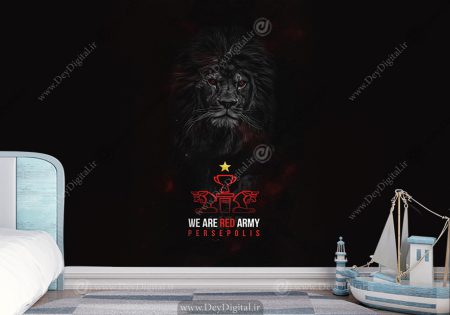 کاغذ دیواری ساذه رنگ مشکی طرح پرسپولیس