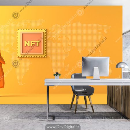 کاغذ دیواری آموزشگاه ارز دیجیتال طرح ان اف تی